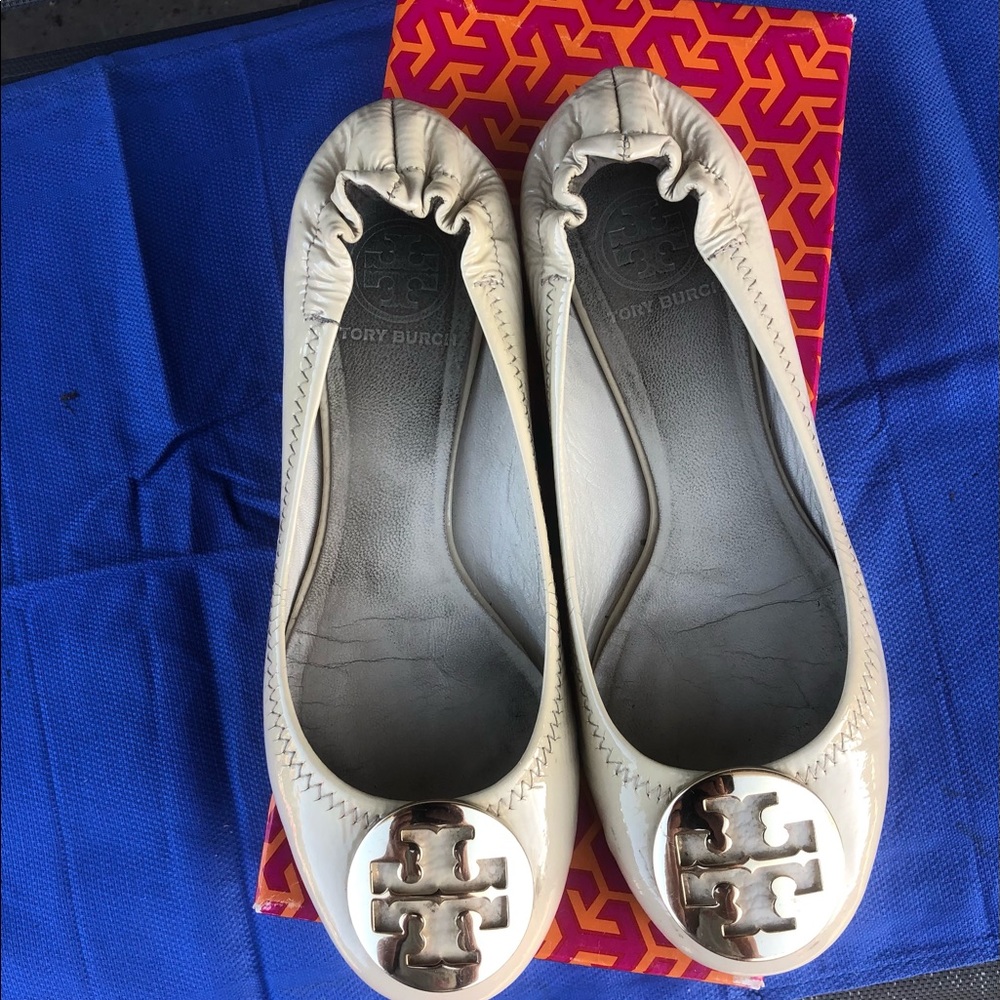 S🅾️LD Tory Burch,Pre loved, Tumbled Patent flats.